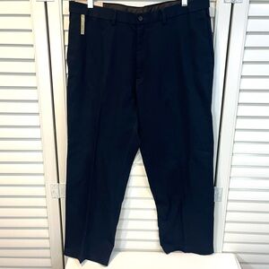 NEW Haggar Mens Navy Classic Fit Premium No Iron Work To Weekend Dress Pants